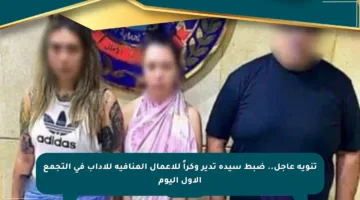 تنويه عاجل.. ضبط سيدة تدير وكراً للأعمال المنافية للآداب في التجمع الأول اليوم